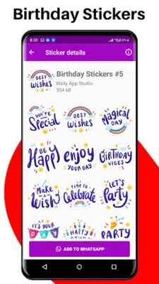 Happy Birthday Stickers For WA android App screenshot 2